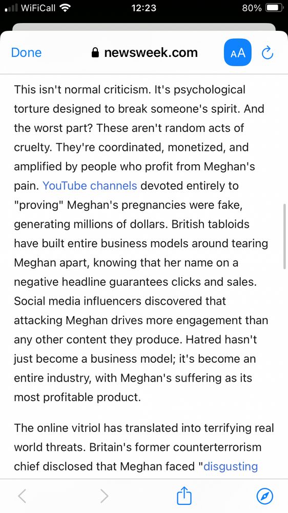 Meghan revealed she was "the most trolled person in the entire world" in 2019 while pregnant with Archie. She's spoken about how the harassment drove her to thoughts of suicide. A pregnant woman was pushed to the edge of despair by people who found entertainment in her anguish.

The recent dance video illuminates this persecution perfectly. Here's Meghan, trying to induce labor, sharing a funny, intimate moment millions of mothers can relate to. Within hours, it became Exhibit A in the conspiracy theorists' case against her. They zoomed in on her moving belly, claiming it proves she wore a prosthetic. They analyzed her IV line, suddenly becoming medical experts. They took a moment of joy and transformed it into a weapon.

This isn't normal criticism. It's psychological torture designed to break someone's spirit. And the worst part? These aren't random acts of cruelty. They're coordinated, monetized, and amplified by people who profit from Meghan's pain. YouTube channels devoted entirely to "proving" Meghan's pregnancies were fake, generating millions of dollars. British tabloids have built entire business models around tearing Meghan apart, knowing that her name on a negative headline guarantees clicks and sales. Social media influencers discovered that attacking Meghan drives more engagement than any other content they produce. Hatred hasn't just become a business model; it's become an entire industry, with Meghan's suffering as its most profitable product.