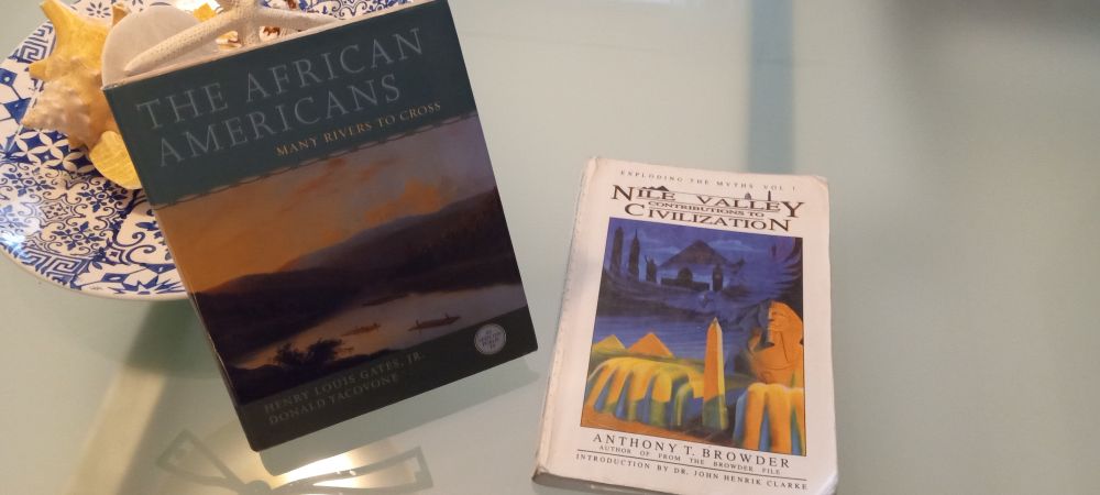 Two books from my library African Americans 
"Many Rivers To Cross 
"Nile Valley Civilization"