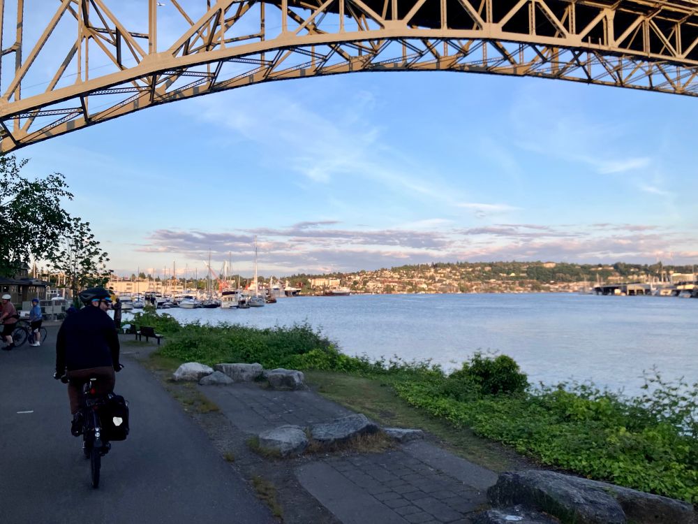 Aurora bridge underpass on the Burke Gilman Trail