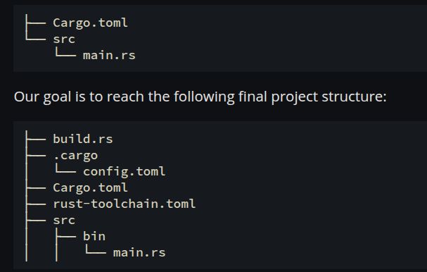 project structure starting and final project structure comparison