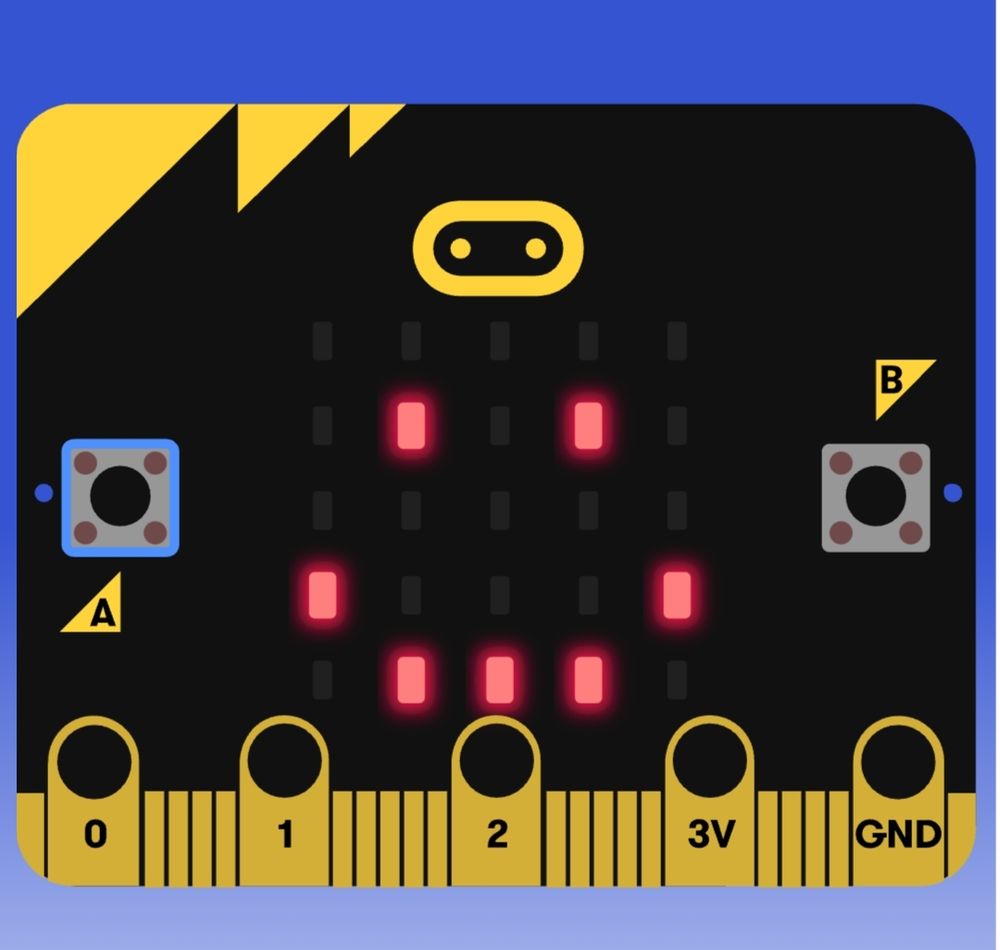 Smiley face on microbit led matrix 