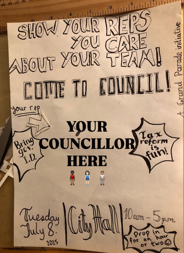 A poster encouraging people to come to Halifax city council on July 8.