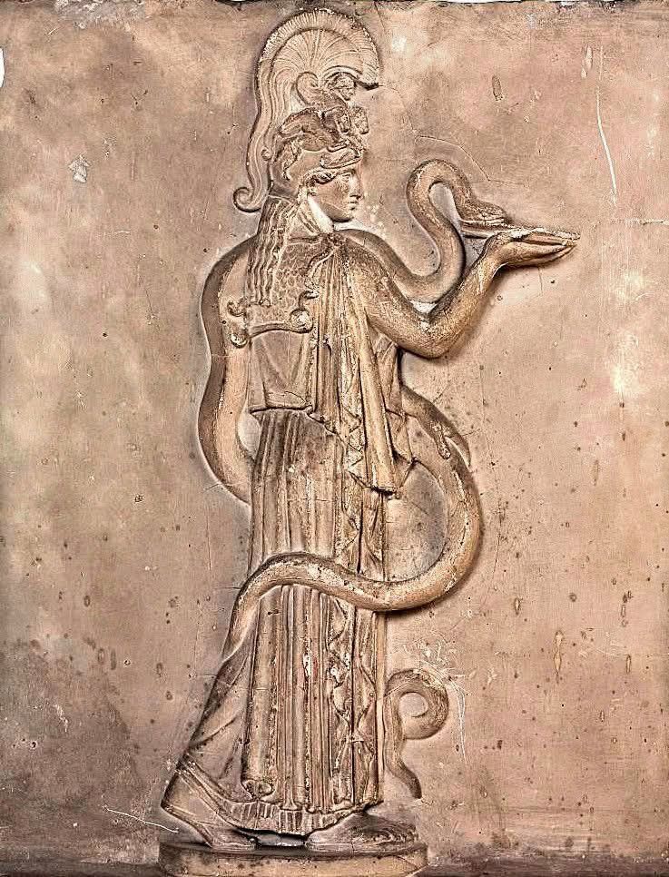 Roman relief: Minerva, c. 100 AD. Thorvaldsens Museum, Denmark