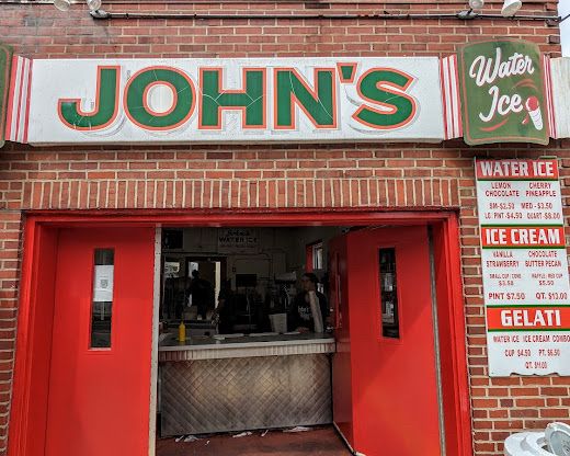 John’s Water Ice in South Philadelphia, the best place in the universe. Try the lemon.