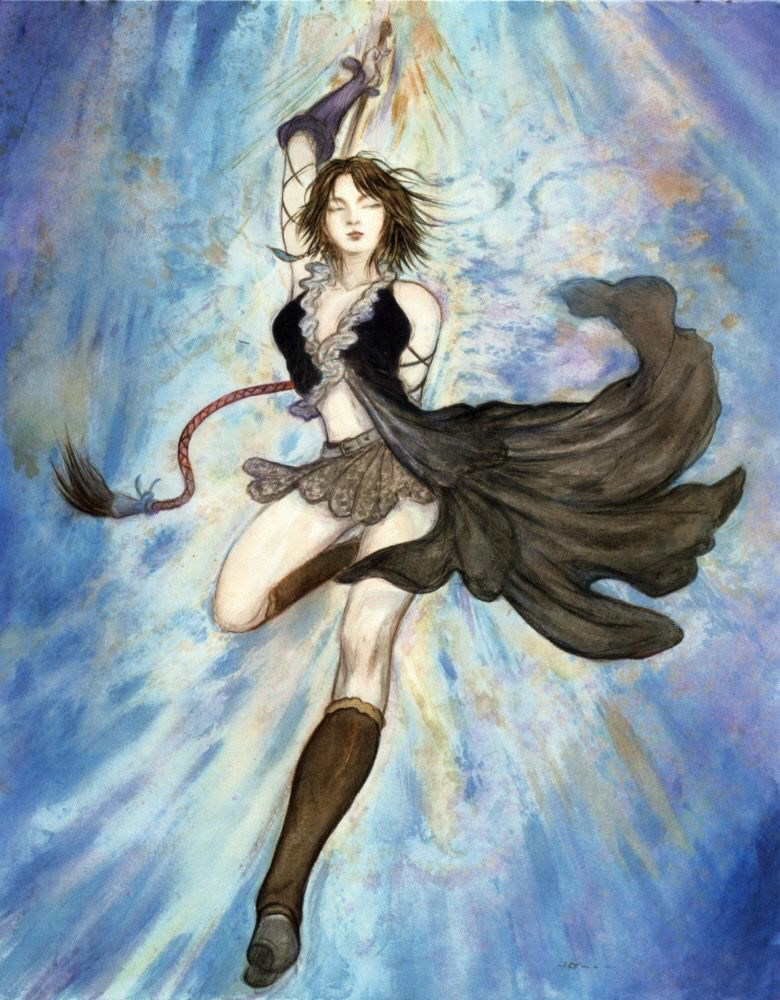 Amano Art of Yuna in her songstress outfit