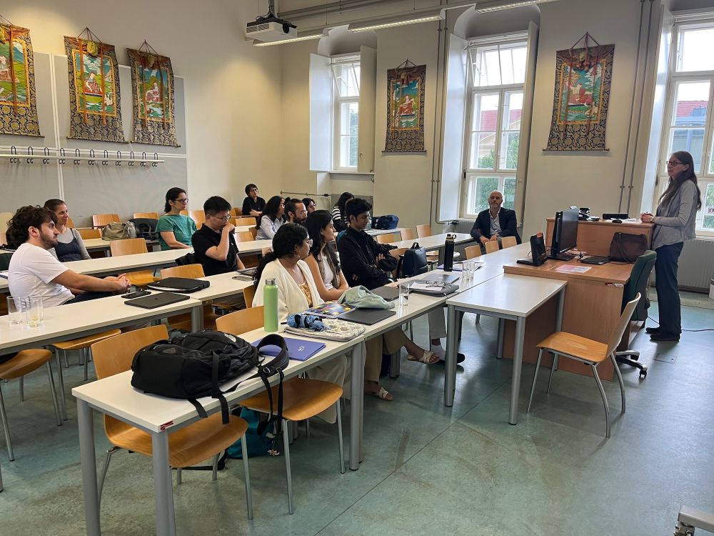 Teacher and students in class.