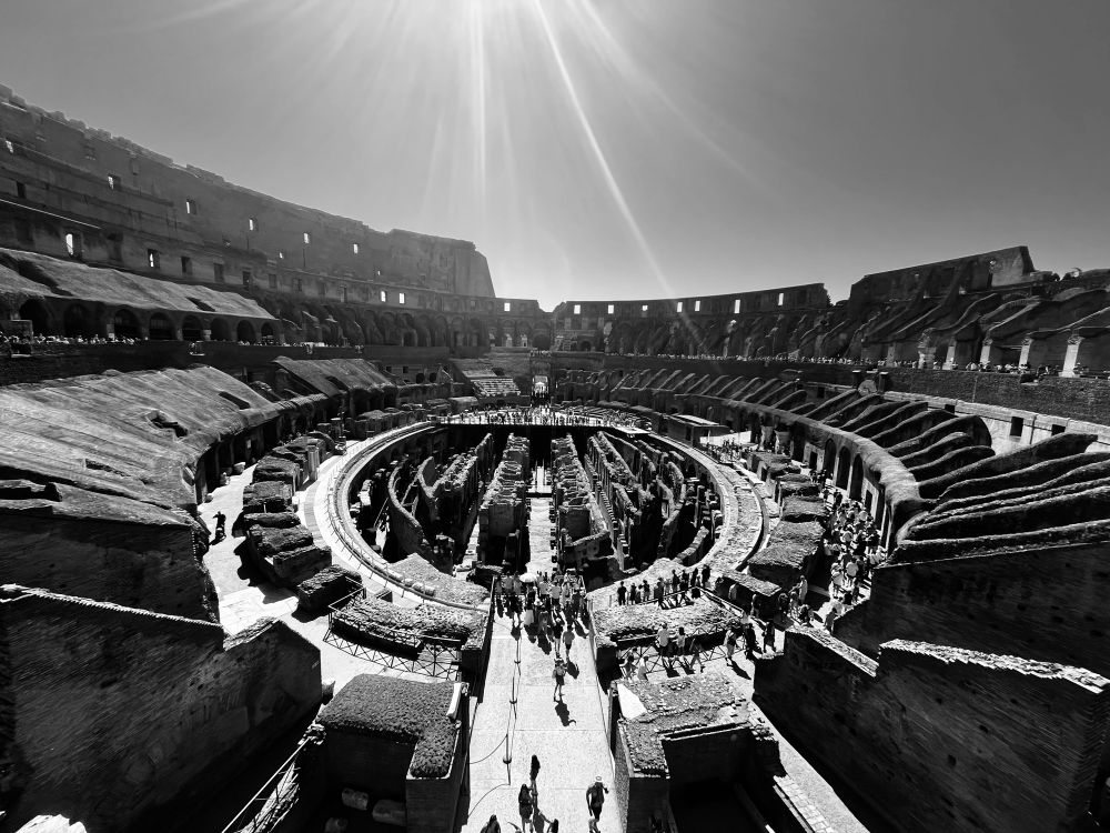Interior of Roman colosseum 