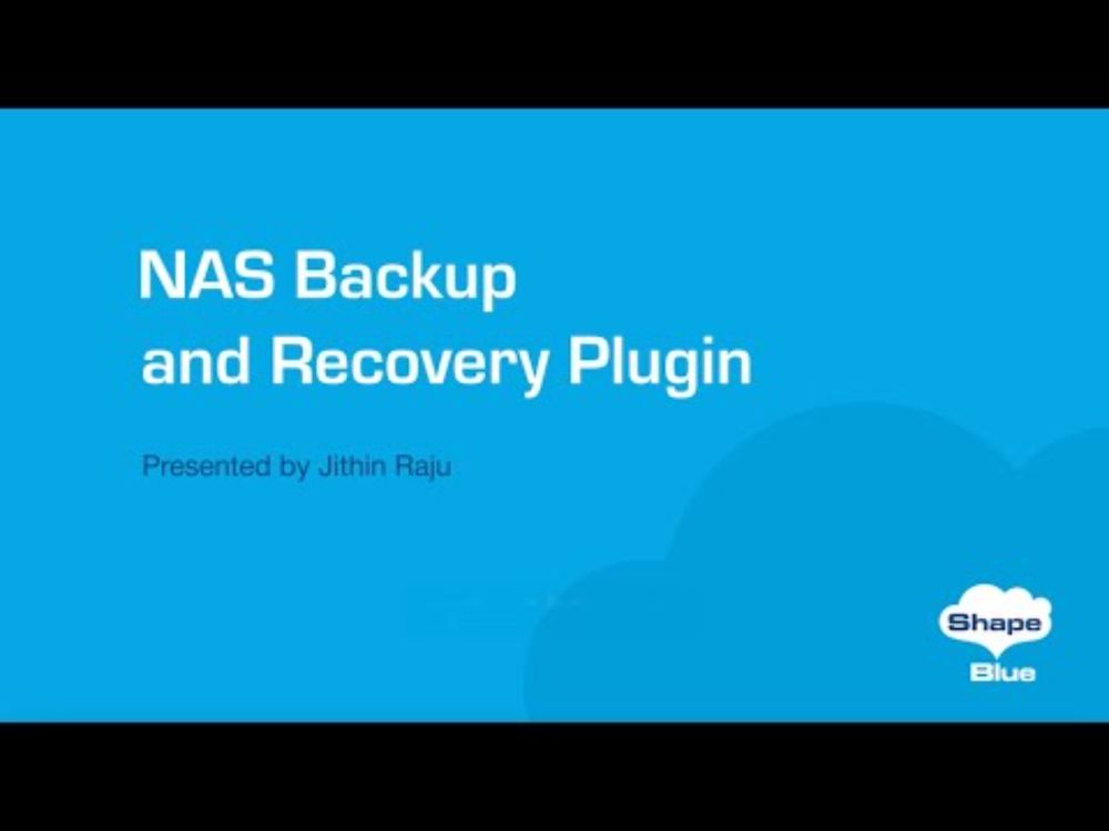 NAS Backup and Recovery Plugin | CloudStack 4.20 Feature First Look