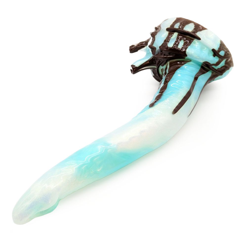 a mint ice cream colored tentacle silicone dildo