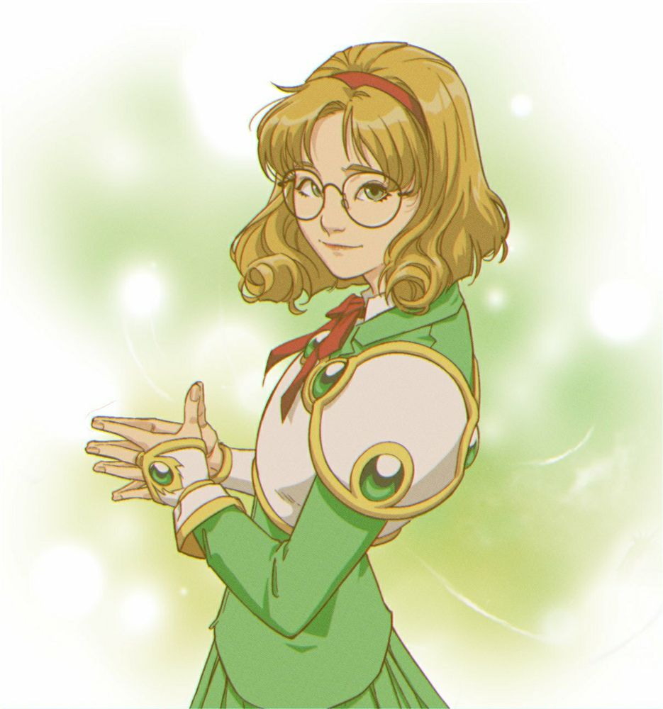 Desenho fanart de Anne Hooji, personagem de Guerreiras Mágicas de Rayearth.