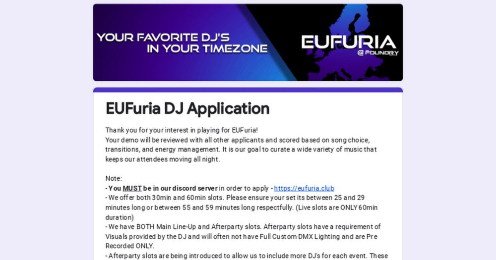 EUFuria DJ Application