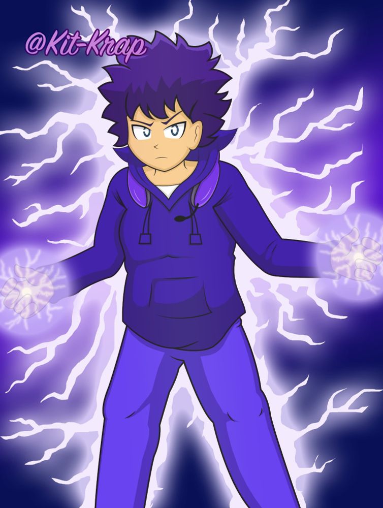 This was one of the first ever art pieces of Tempest done by a good friend Kit Krap. Back when Tempest was just a lightning user, his main trait was the ability to shift power from one part of his body to the other, making one area stronger and the other weaker. 

There was very little development or backstory for Tempest. He was meant to be a villain turned good, and trust me when I said there was a looooooot of bad ideas back then (He was supposed to be a ladies man, and constantly have a triage of men and women fawning over him. Thinking about it now... Eugh, I cringe).

Tempest didn't have a lot of substance, and didn't contribute much in terms of story and or impact in a large respect. He was just kind of... There. Back then, I didn't think I ever expected Tempest to turn out to be as big of a character as he is today, so I never put a lot of effort. This was also back when I wasn't as confident in what I was writing, I wanted to keep things simple and watered down. I didn't want to take the attention away from other, more important characters or more important aspects of the story. I was holding myself back from making this character great. 

Looking back, this was really all my fault. I could've very easily made Tempest into what he is now 2 or 3 years ago if I hadn't always had an issue of confidence or bringing up a big idea.
