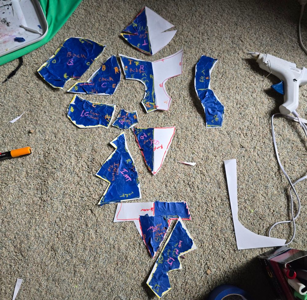 Pattern for the inner liner of a fursuit 
