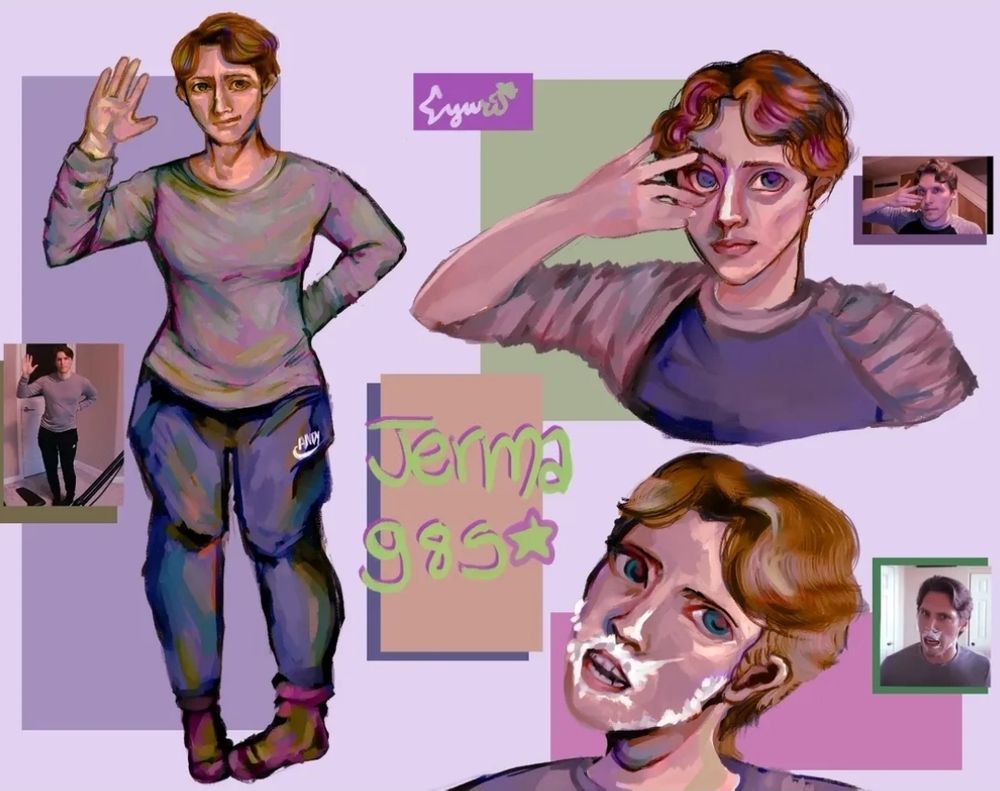 arte semi realista estilizada do youtuber jerma 985