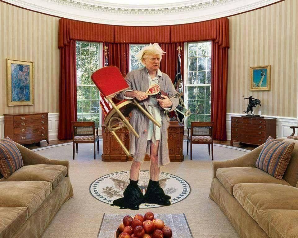 Trump as Steve Martin's character in 