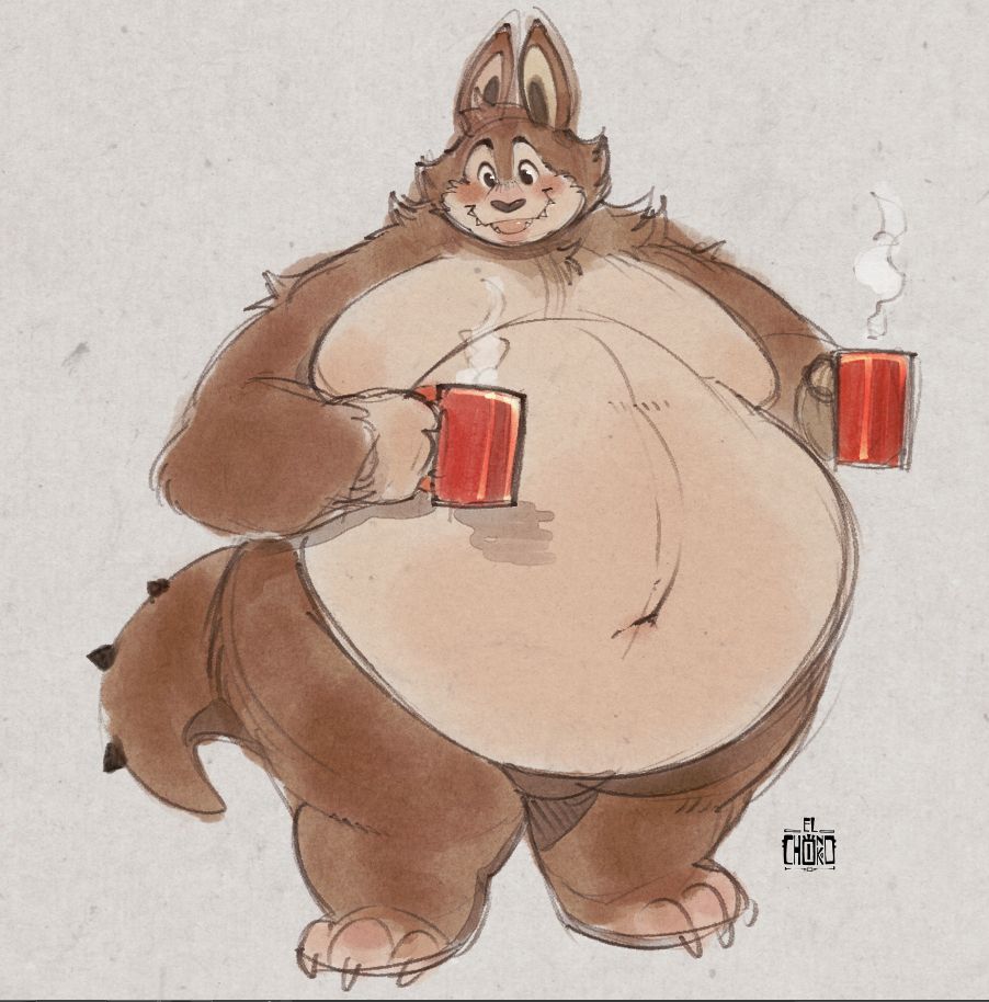 fat labubu brings your hot cocoa