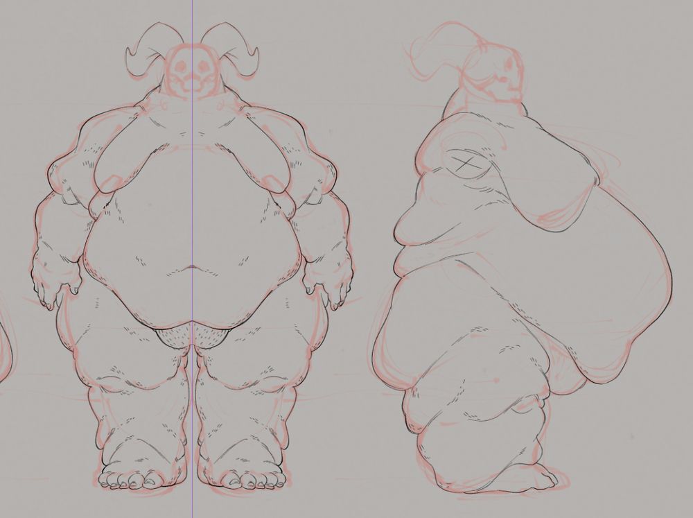 Way too detailed fat character that probably eats people, and has a fat fupa
