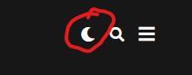 the circled night mode icon