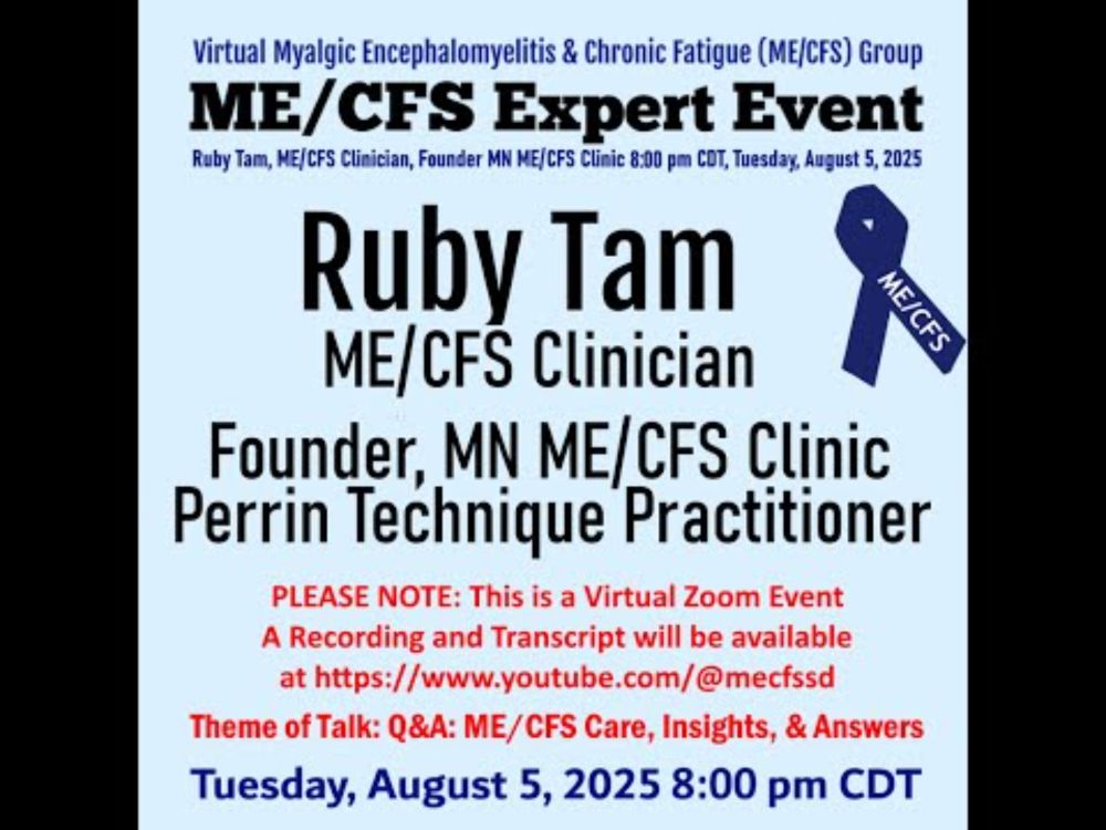 20250805 Dr Ruby Tam ME/CFS Q&A
