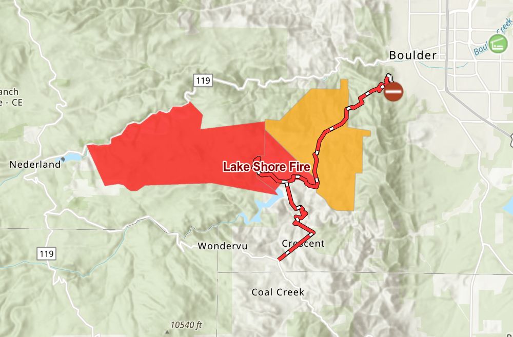 Lake Shore Fire burning near Gross Reservoir in Boulder County: Live updates