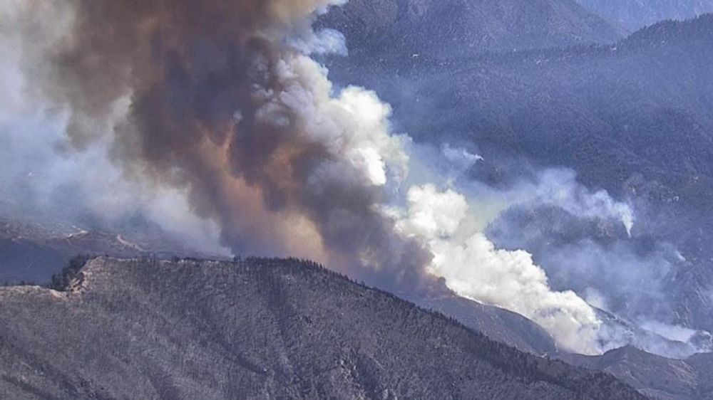 Line Fire flares up on Sunday, grows beyond 40,000 acres