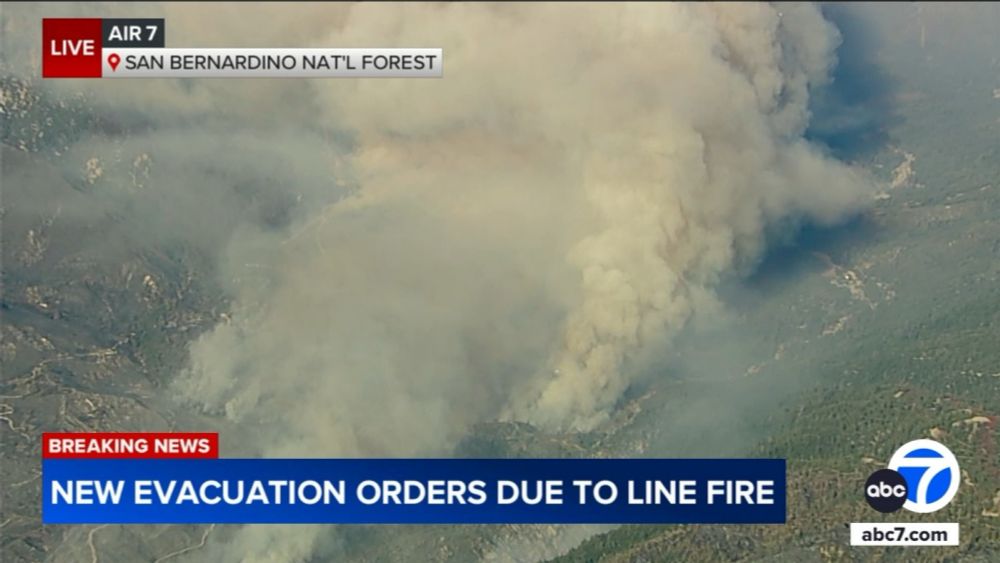 Line Fire flare up prompts new evacuation orders in San Bernardino County