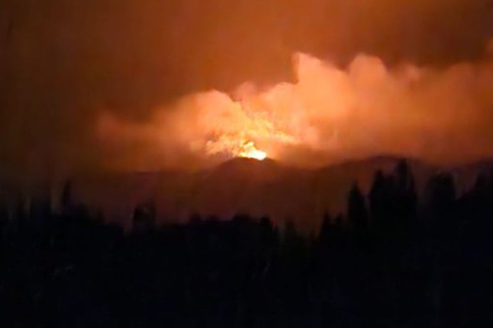 Out-of-control wildfire reported on Mount Arrowsmith