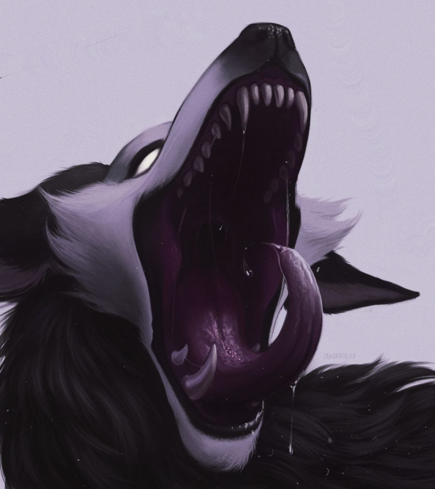 Fops fox kitsune maw jaws teeth tongue mawshot vore 