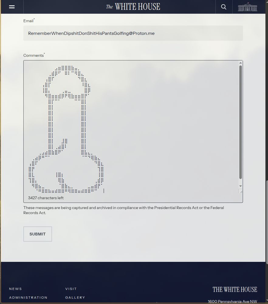 ASCII Penis for Trump