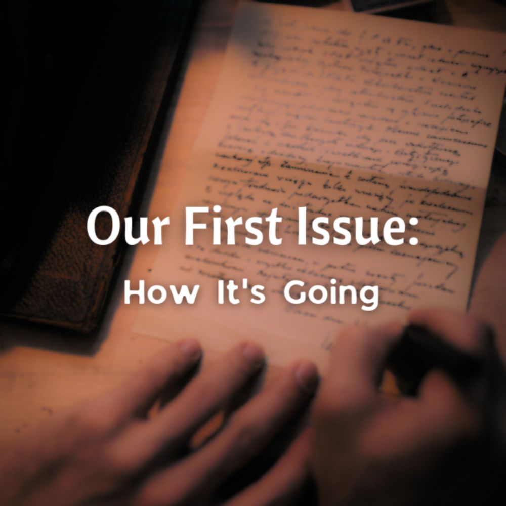 Our First Issue: How It’s Going