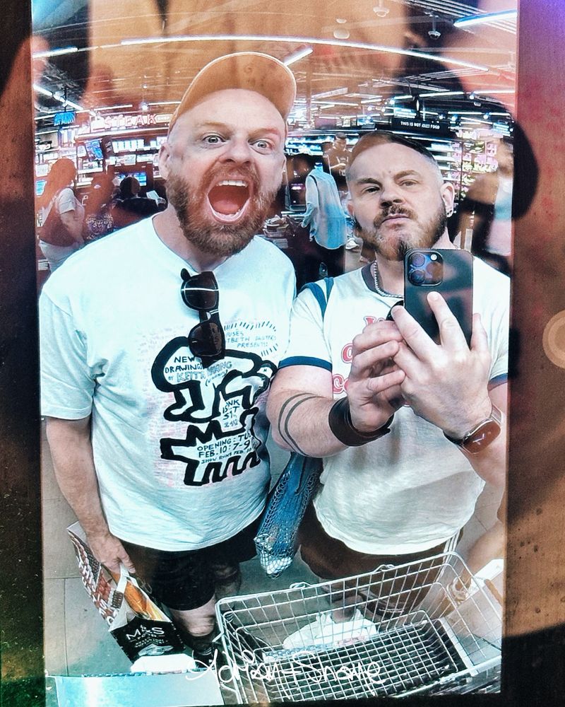 Adrian+Shane selfie at a self service supermarket checkout













#unexpectediteminthebaggingarea #security #securitycamera #checkout #selfservice #supermarket #shopping #cctv #screen 
#protectthedolls #gaybar #gayclub #topless #chest #gym #gaygym #muscle #pecks #gaymuscle #muscles #nipple #nakedman #nakedmale #nudeman #nudemale #hotguy #hotguys #sexyman #birthdayparty #surprise #surpriseparty #adrian #happybday #artist #gallery #artgallery #exhibition #artexhibition #residency #artresidency #artistresidency #behindthescenes #parkbench #bench #sitting #street #suits #matching #menatplay #zara #style #fashion #fashionweek #vogue #magazine #streetstyle #streetfashion #theface #thefacemagazine #gaytimes #pinknews #attitude #attitudemagazine #artmag #artmagazine #stylemagazine #culture
#studio #artstudio #artiststudio #artlife #paint #painting #messy #gayart #gayartist #queerart #queerartists #queerartist #yeshomo #homoart #homobears #homoartists #lgbtart #lgbtartists #lgbtqart #lgbtqartusts #life #tattoo #beard #beards #bears #gaybear #gaybears #bearcouple #queerbears #gayart #gayartists #queerart #queerartists #queerphotographers #queerbluesky #gaybluesky #queersofbluesky #gaysofbluesky #irishgays #abrakadabra #gaga #lgbt #lgbtq #lgbtqia #gayrights #queerrights #grammys #hotmen #gaymen #queermen #irish #ireland #cabin #logcabin #loghouse #woodenhouse #topless #shirtless #nakedmen #men #hairymen #hairy #queerjoy #gayjoy #pride #gaypride #equality #marriageequality #gaymarriage #gaycouple #banana #warhol #andywarhol #spring #blossom #blossoms #bloom #garden #flowers #beautiful #positive #heatwave #summer #sunshine #ireland #fcf #fatcockfriday #penis #cock #lick #keithharing #streetart #popart #goodmorning #bed #morning #beards #gaybeards 