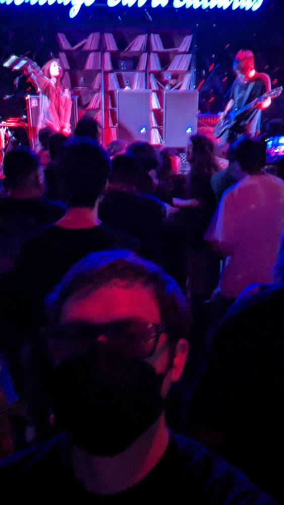 selfie with melt-banana in the background