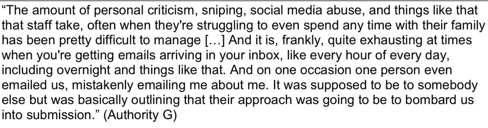 Text of examples of personal criticism, sniping and social media abuse received by Council officers working on proposed active travel schemes, from the DfT's report into ATF Tranche 2