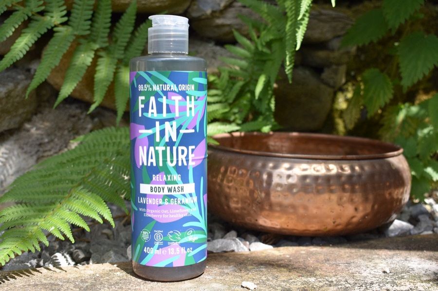 Bottle of Faith In Nature Relaxing body wash