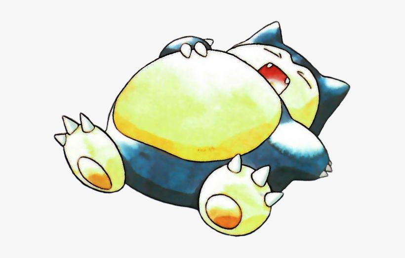 official illustration of snorlax snoozing 