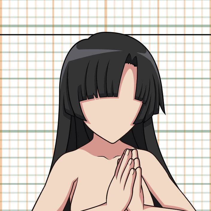 2D vector illustration of a human character head, no facial features