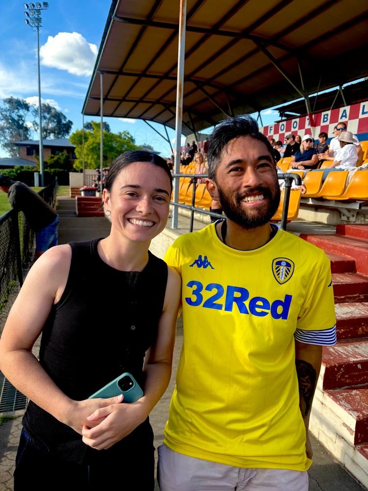 A photo with me and Darcey Malone, taken at Deakin Stadium.

Thanks to Justin Smith for taking the photo.