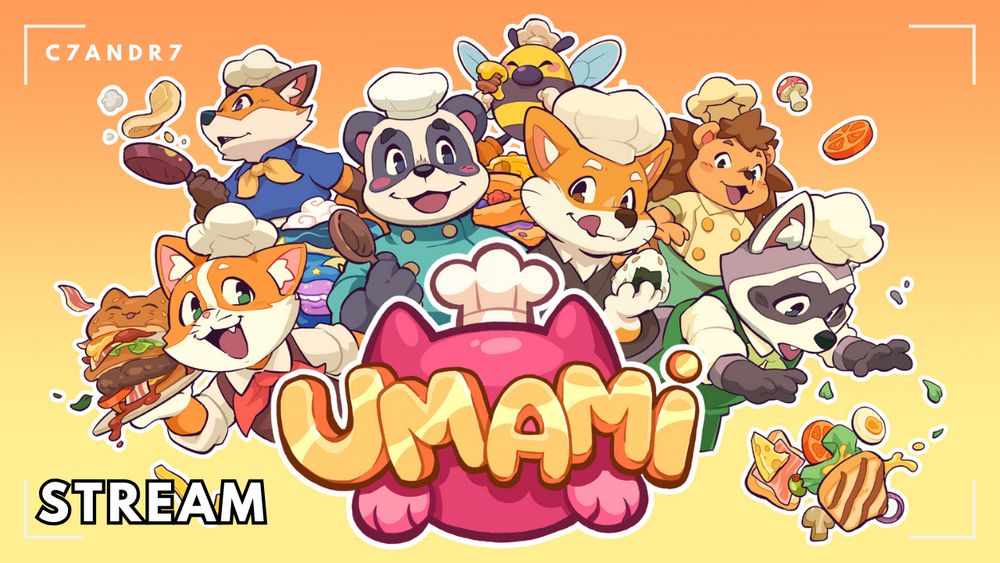 A title card for Umami showing key art for the game provided by Mimmox!