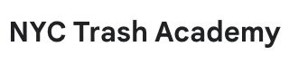 screenshot that says "NYC Trash Academy"