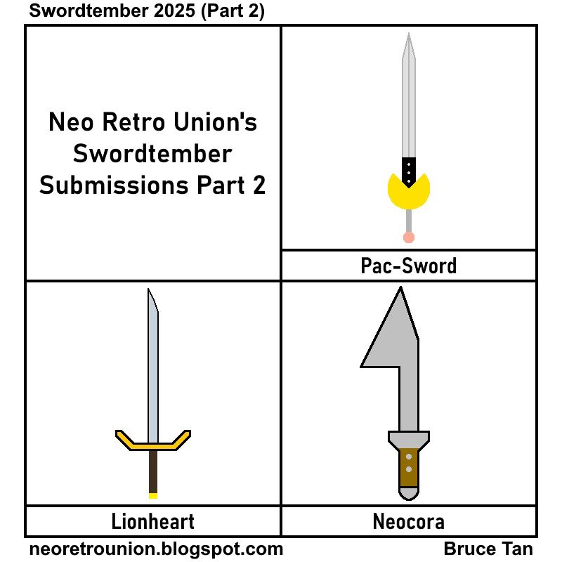 Swords featured in this Swordtember comic: Pac-Sword, Lionheart, Neocora