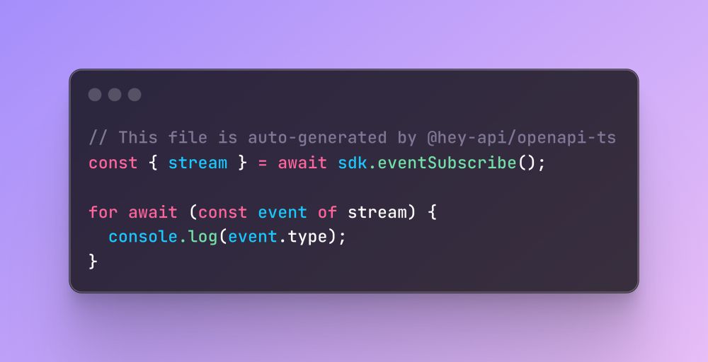Server-sent events are now supported in Hey API