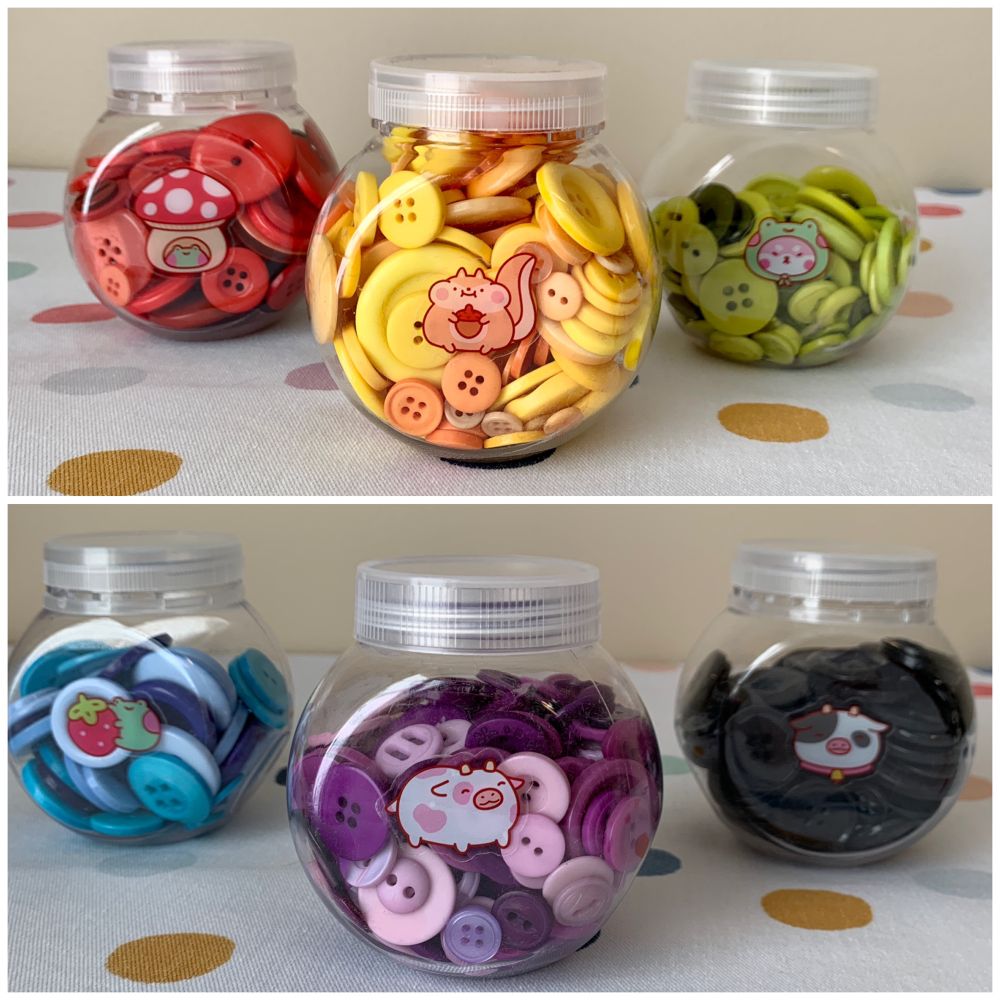 Jars of buttons