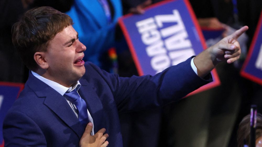 ‘That’s my dad!’ Gus Walz charms crowd as father Tim accepts VP nomination