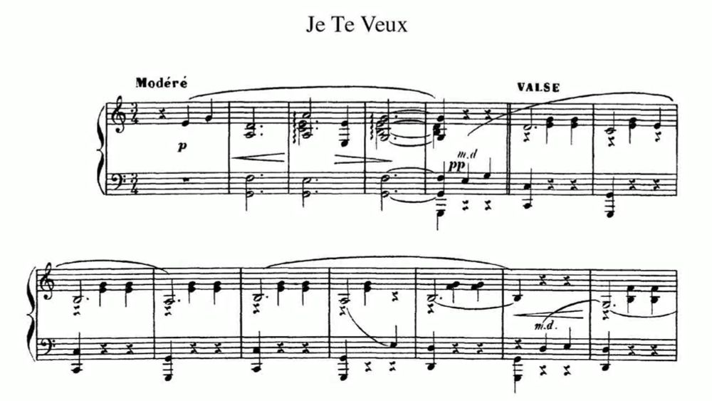 Erik Satie ~1897~ Je Te Veux (piano solo)