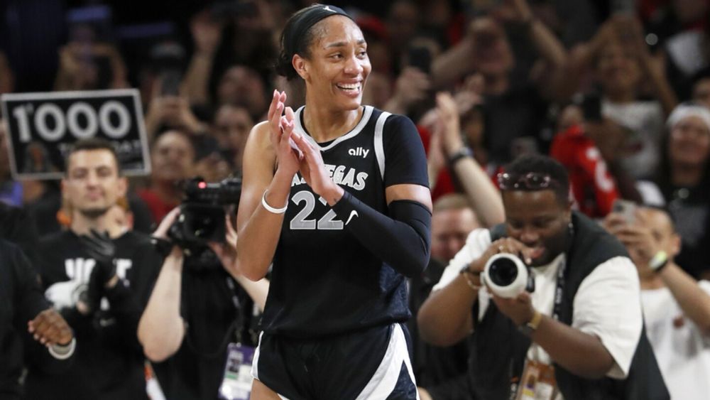 Las Vegas star A'ja Wilson is unanimous choice as WNBA MVP, winning the award for the third time