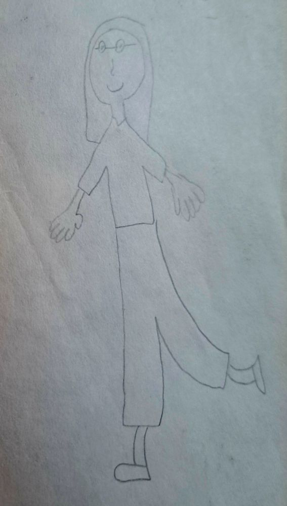 Modini self-portrait at age 12.