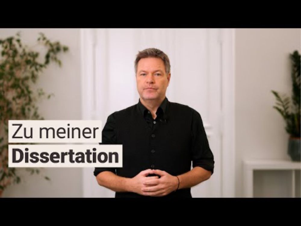 Zu meiner Dissertation | Robert Habeck