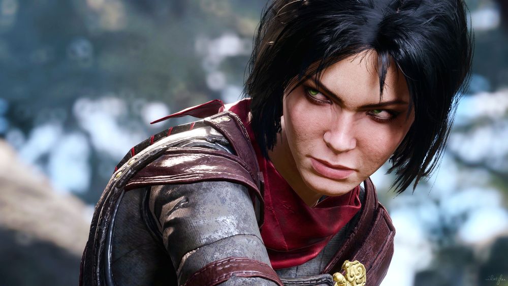 Branwyn looking angry after punching Aradin, yay.