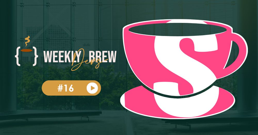 The Weekly Devs Brew Episode 16 Thumbnail showing the Storybook logo as a coffee cup