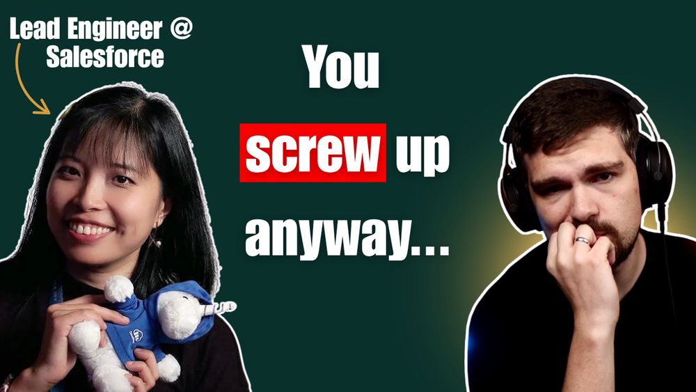 Thumbnail for the Weekly Dev's Brew Podcast With Maya Shaving showing the quote "You screw up anyway..."